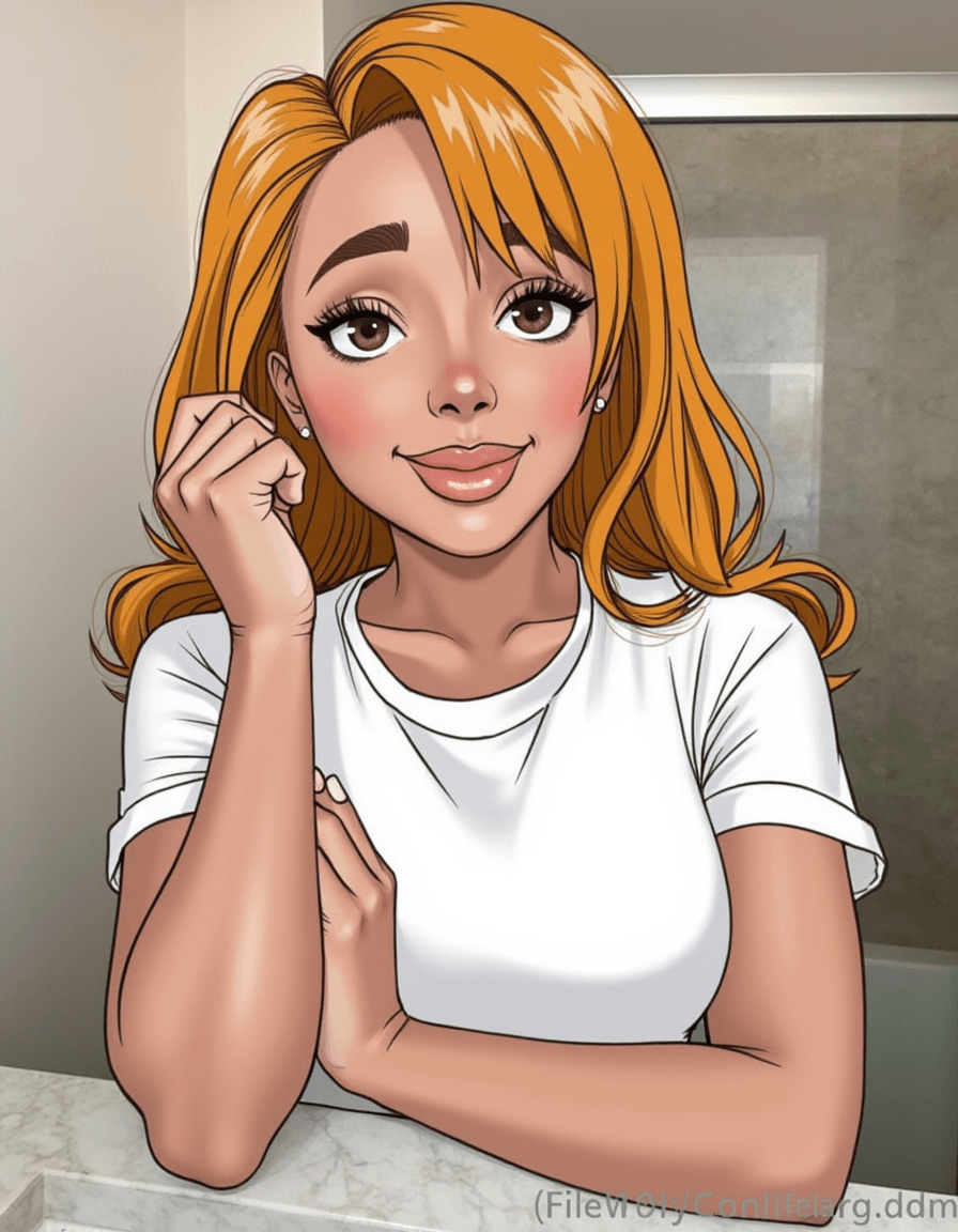 Model in manga anime style