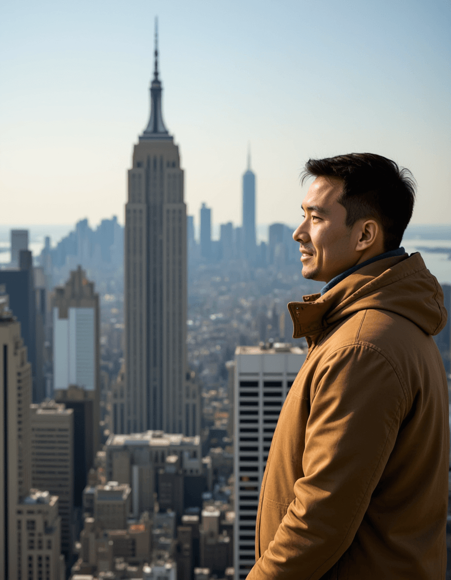 Moel at the roof of empire state building