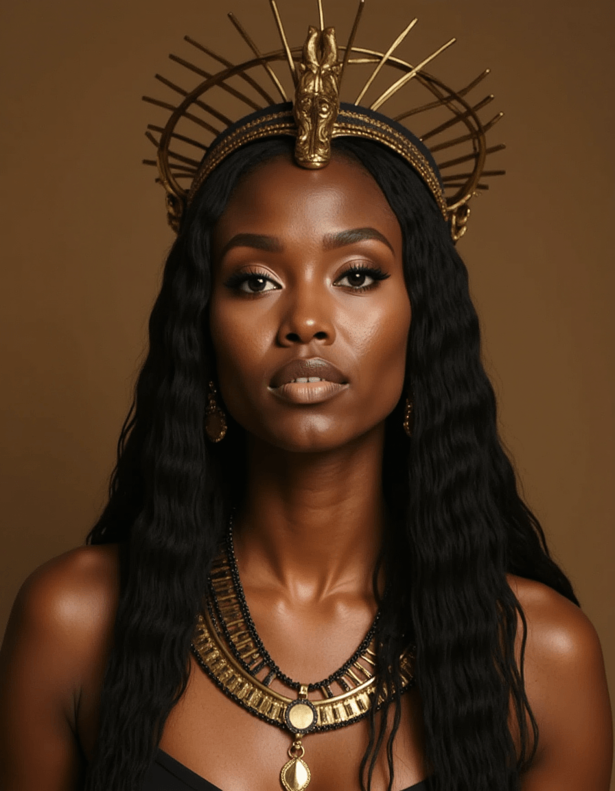 model as Egyptian Pharaoh Emperor