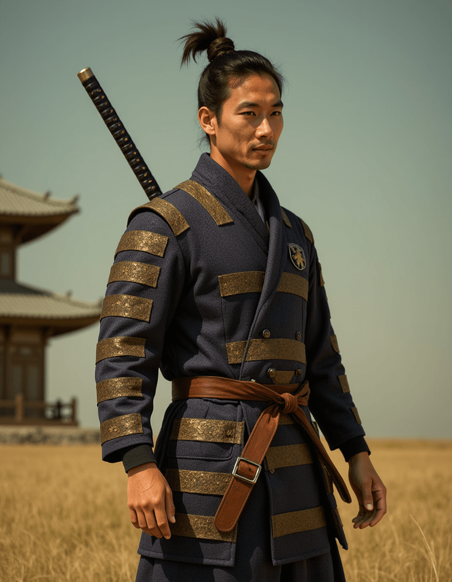 model as a samurai