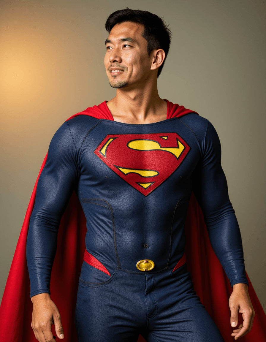 model as Avengers Superman Superhero