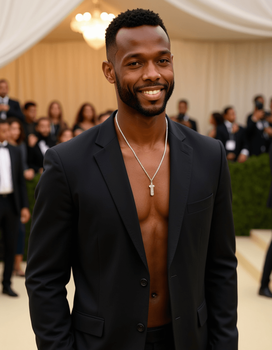 model in gala costum at Met Gala