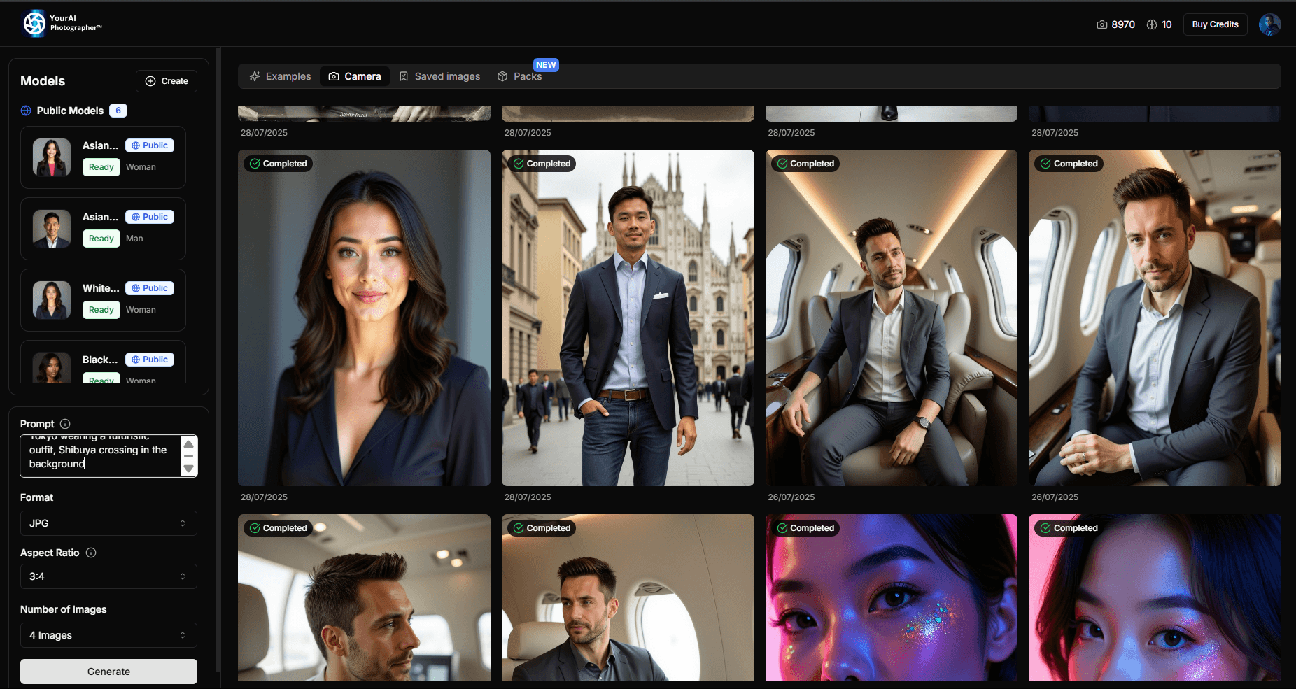 AI Image Generator interface