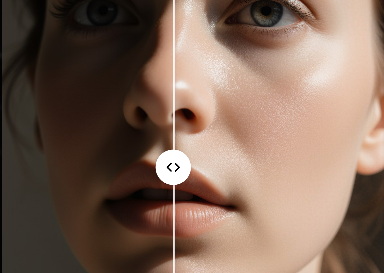 Screenshot of the comparison view for Upscaler results